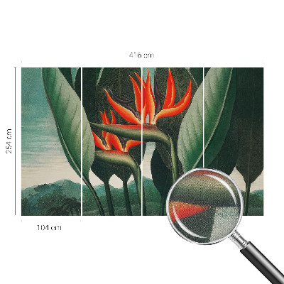 Selbstklebende Fototapete Exotische Blumen