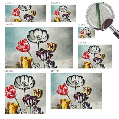 Hochwertige Bildtapete Bunte Tulpen