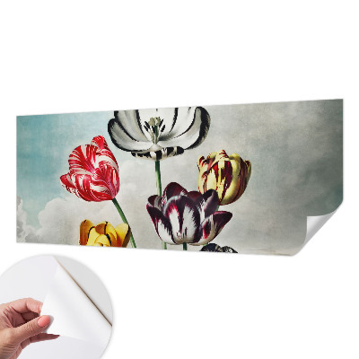 Hochwertige Bildtapete Bunte Tulpen