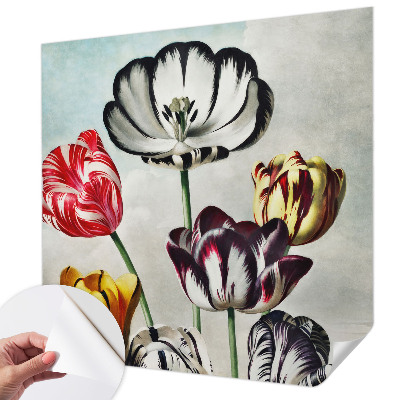 Hochwertige Bildtapete Bunte Tulpen