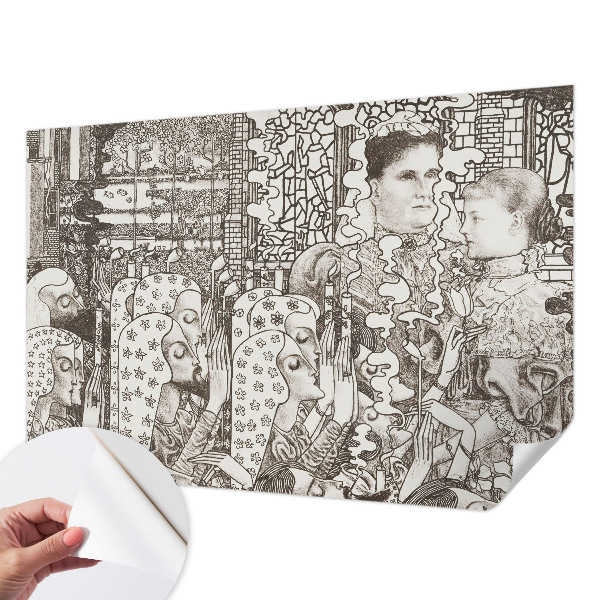 Vintage tapete Blumenporträts