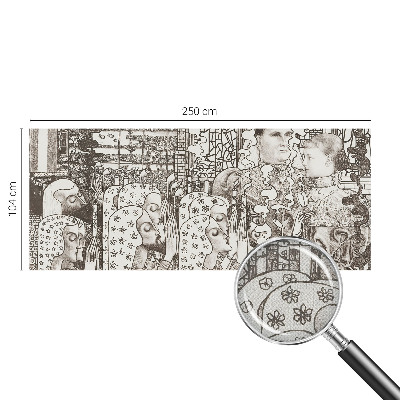 Vintage tapete Blumenporträts