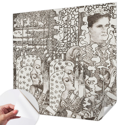 Vintage tapete Blumenporträts