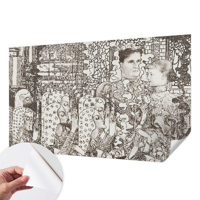 Vintage tapete Blumenporträts