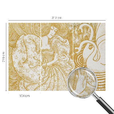 Selbstklebende Fototapete fürs Wohnzimmer Weibliche Eleganz