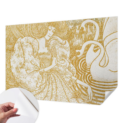 Selbstklebende Fototapete fürs Wohnzimmer Weibliche Eleganz