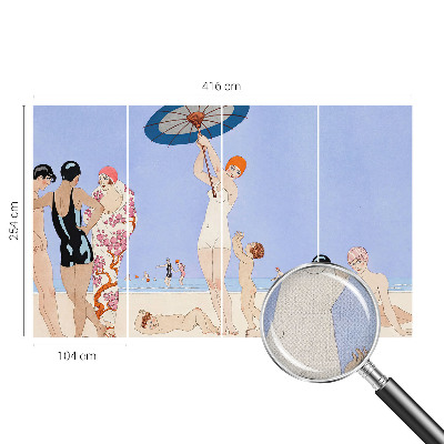 3D-Fototapete fürs Schlafzimmer Retro-Strand