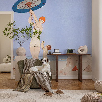 3D-Fototapete fürs Schlafzimmer Retro-Strand