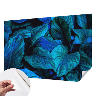 Selbstklebende Fototapete fürs Kinderzimmer Blaue Blätter