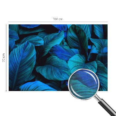 Selbstklebende Fototapete fürs Kinderzimmer Blaue Blätter