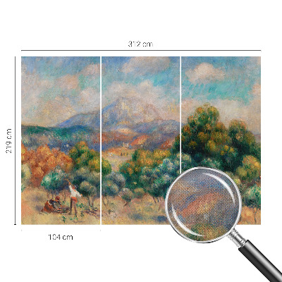 3D-Fototapete fürs Schlafzimmer Berglandschaft