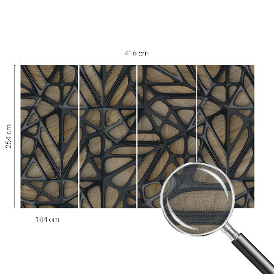 Hochwertige Bildtapete Holznetz