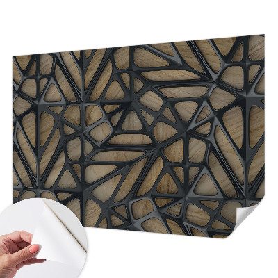 Hochwertige Bildtapete Holznetz