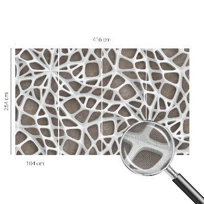 3D-Fototapete Geometrisches Netzwerk