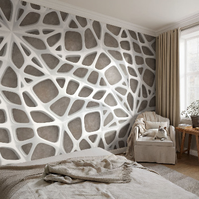 3D-Fototapete Geometrisches Netzwerk