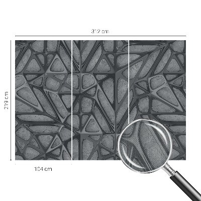 3D-Fototapete fürs Schlafzimmer Geometrische Muster