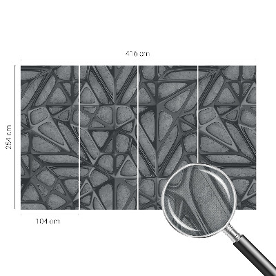 3D-Fototapete fürs Schlafzimmer Geometrische Muster