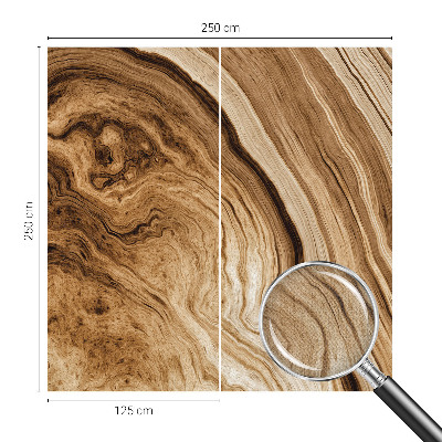 3D-Fototapete fürs Wohnzimmer Holzmaserung