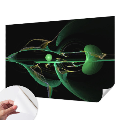 3D-Fototapete fürs Wohnzimmer Grüne Wellen
