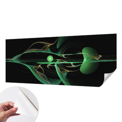 3D-Fototapete fürs Wohnzimmer Grüne Wellen