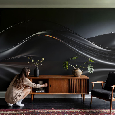 Motivtapete nach Maß Metallische Wellen