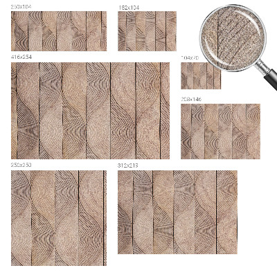 Selbstklebende Fototapete fürs Wohnzimmer Wellen aus Holz