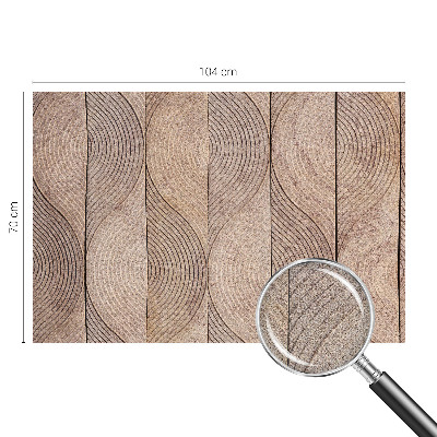 Selbstklebende Fototapete fürs Wohnzimmer Wellen aus Holz