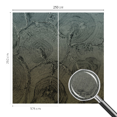 3D-Fototapete fürs Schlafzimmer Holzringe