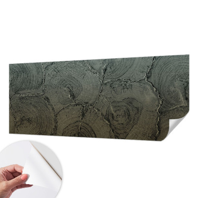 3D-Fototapete fürs Schlafzimmer Holzringe