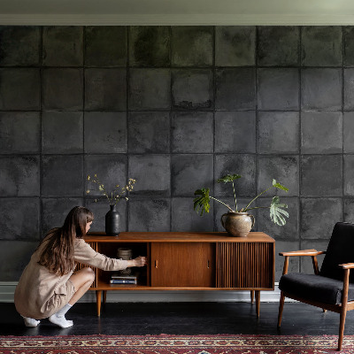 Motivtapete nach Maß Graue Fliesen