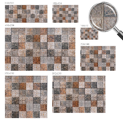 Motivtapete fürs Wohnzimmer Zierfliesen