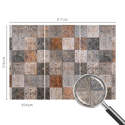 Motivtapete fürs Wohnzimmer Zierfliesen