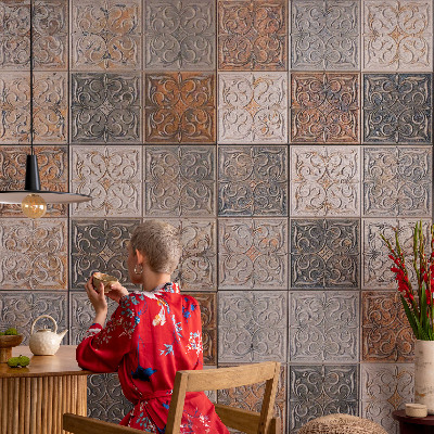 Motivtapete fürs Wohnzimmer Zierfliesen
