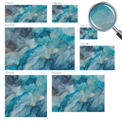 Selbstklebende Fototapete fürs Wohnzimmer Blaue Abstraktion