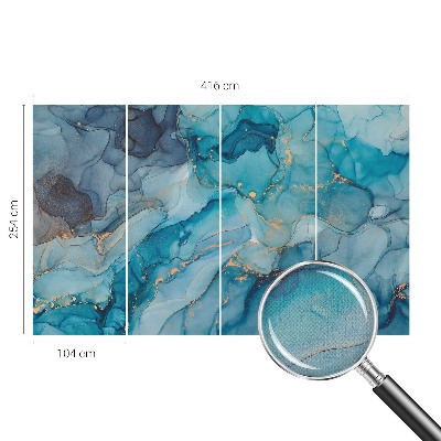 Selbstklebende Fototapete fürs Wohnzimmer Blaue Abstraktion