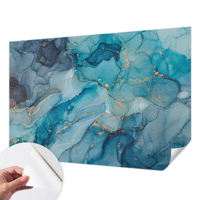 Selbstklebende Fototapete fürs Wohnzimmer Blaue Abstraktion