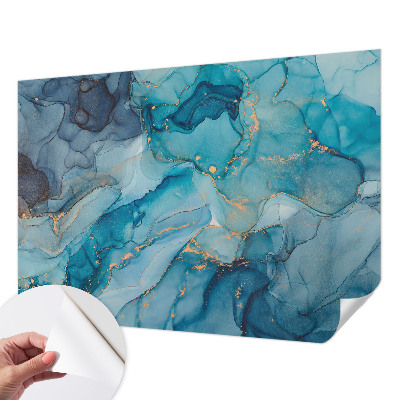 Selbstklebende Fototapete fürs Wohnzimmer Blaue Abstraktion