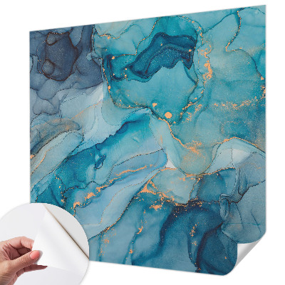 Selbstklebende Fototapete fürs Wohnzimmer Blaue Abstraktion