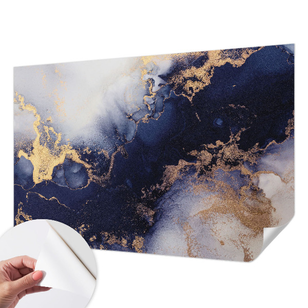 3D-Fototapete Marineblaue Wellen