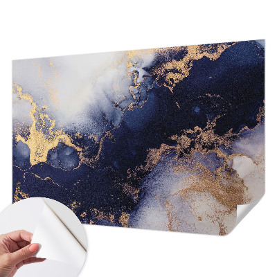 3D-Fototapete Marineblaue Wellen