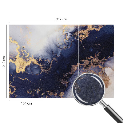 3D-Fototapete Marineblaue Wellen