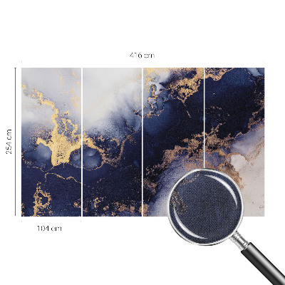 3D-Fototapete Marineblaue Wellen