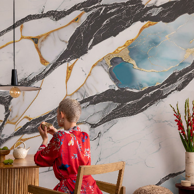 Motivtapete fürs Wohnzimmer Eleganter Marmor