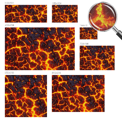 Selbstklebende Fototapete fürs Kinderzimmer Starkes Magma