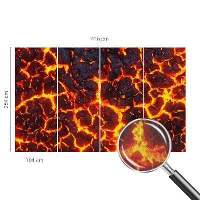 Selbstklebende Fototapete fürs Kinderzimmer Starkes Magma