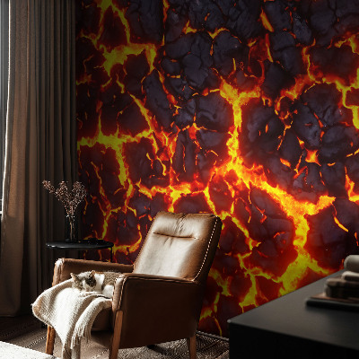 Selbstklebende Fototapete fürs Kinderzimmer Starkes Magma