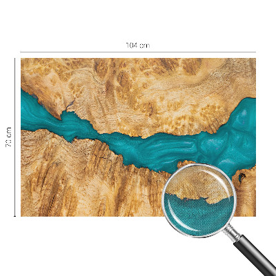 Moderne Fototapete nach Maß Holz und Harz