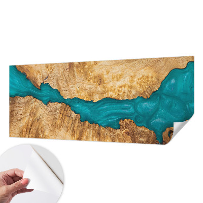 Moderne Fototapete nach Maß Holz und Harz