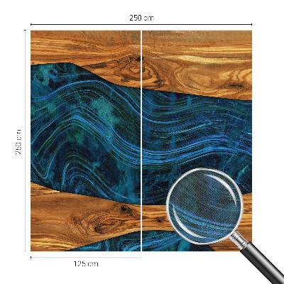 Motivtapete fürs Wohnzimmer Blaues Holz