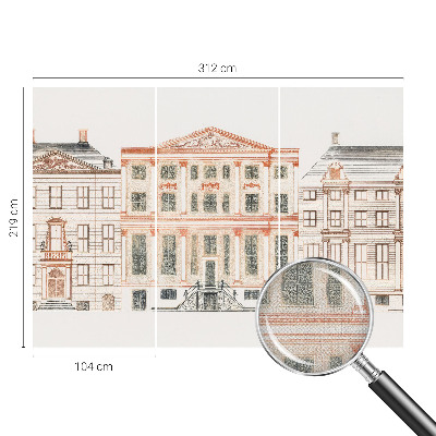 Vintage tapete Klassische Gebäude